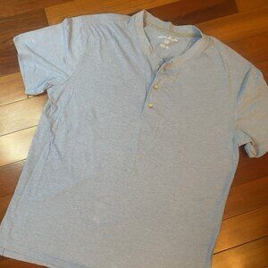 Eddie Bauer Blue Henley Tee Size Large